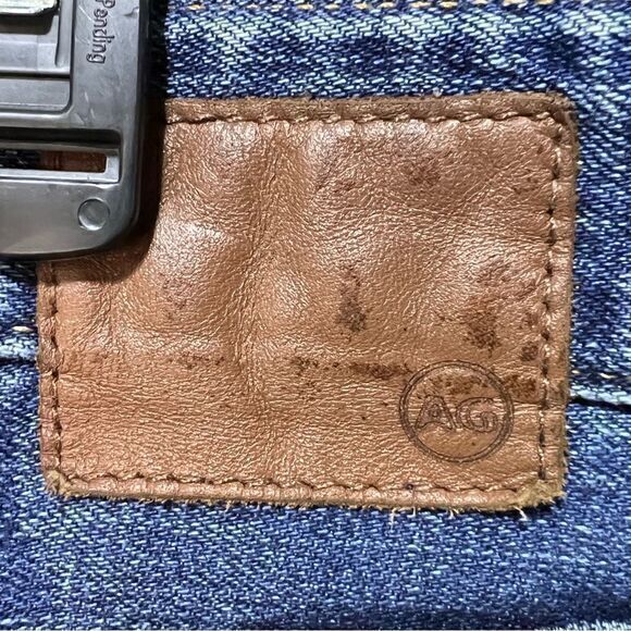 AG Adriano Goldschmied The Ex-Boyfriend Slim Jeans Ripped Knees Blue‎ Size 31R - Picture 6 of 9